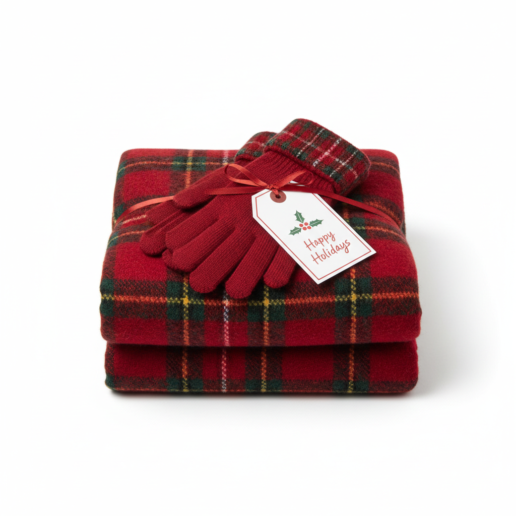 Holiday Scarf and Gloves Gift Set