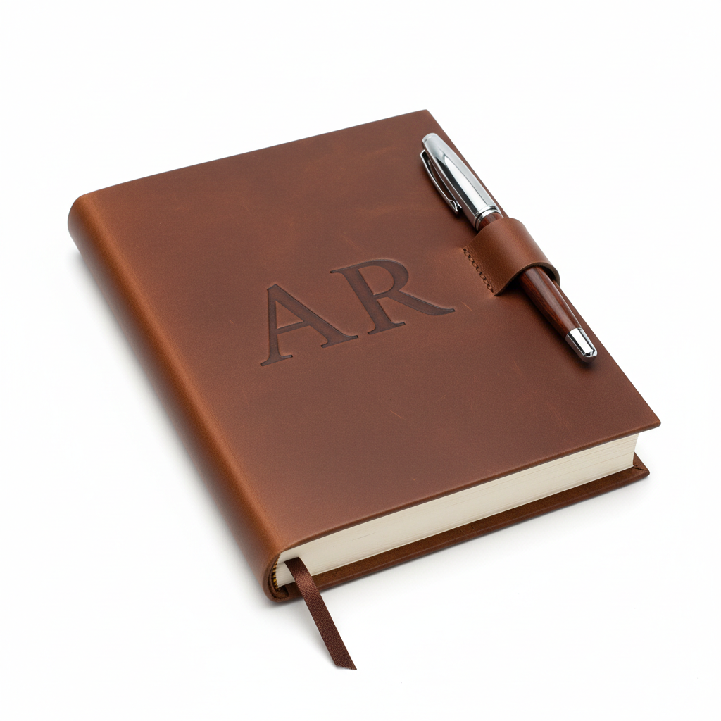Monogrammed Leather Journal