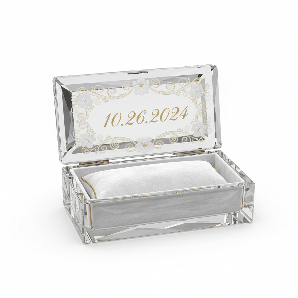 Crystal Wedding Keepsake Box