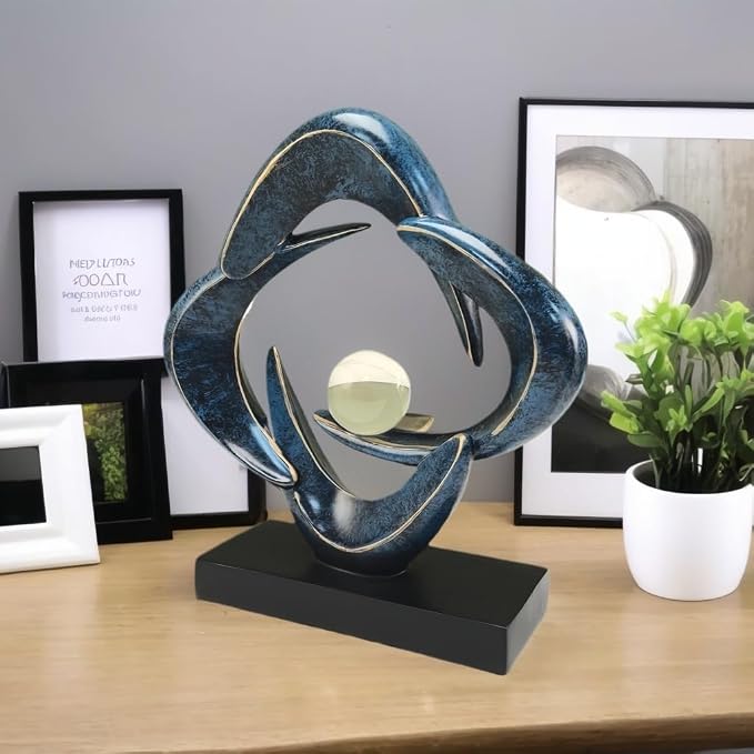 Blue Decor Abstract Decorative Sculpture PI17 - Image 2
