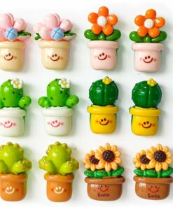 Cute Cactus Sunflower Magnet Set PI13
