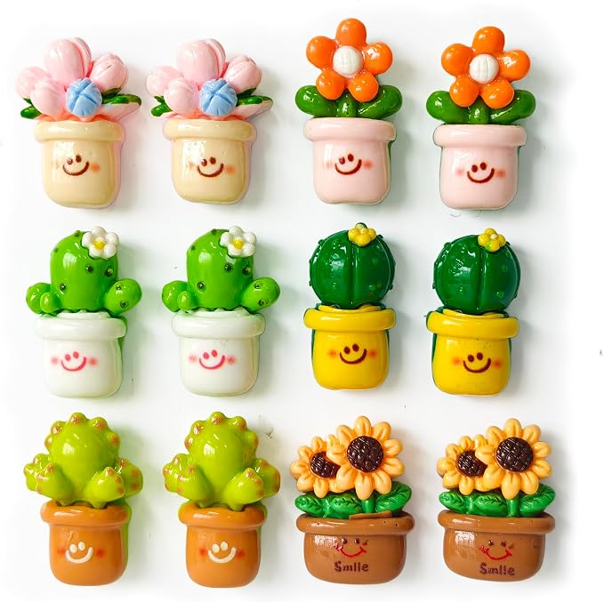 Cute Cactus Sunflower Magnet Set PI13