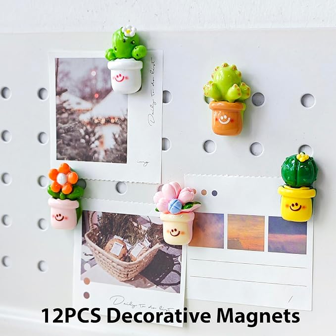 Cute Cactus Sunflower Magnet Set PI13 - Image 2
