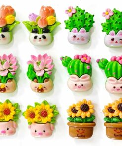 Green Plant Fridge Magnets Flowers Decorative Magnet PI12