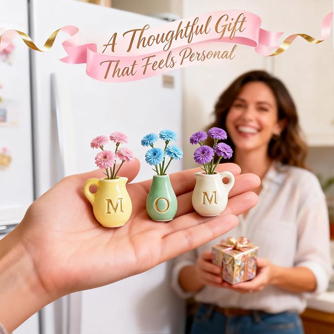 Mini Ceramic Vase Fridge Magnets PI10 - Image 2