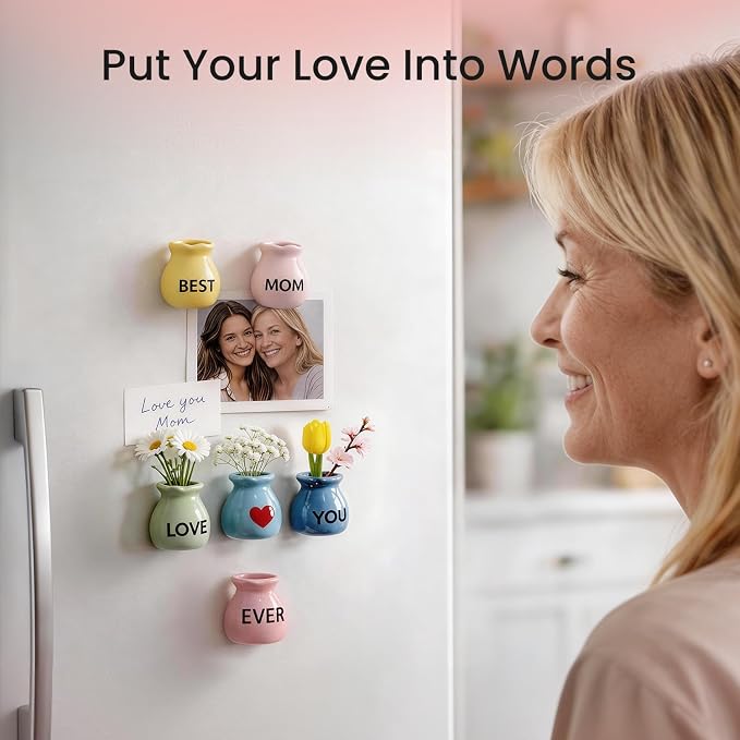 Mini Vase Fridge Magnets PI14 - Image 2