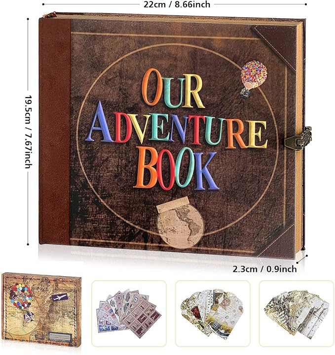 Our Adventure Book Vintage Scrapbook Journal PI1 - Image 2