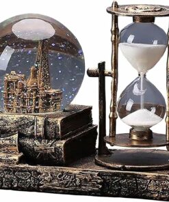 Hourglass Light Music Vintage Paris Snow Ball PI23