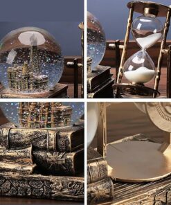 Alternative view of Hourglass Light Music Vintage Paris Snow Ball PI23