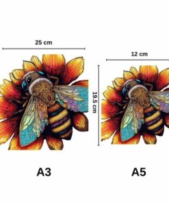 Alternative view of Bee Wooden Jigsaw Puzzle – Unique Shaped Pieces for Adults