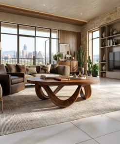 Modern Coffee Table Unique Base Design For Living Room