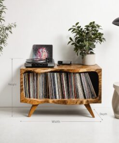 Alternative view of Handcrafted Wooden Record Player Stand