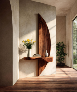 Contemporary Floating Shelf Sculptural For Entryway