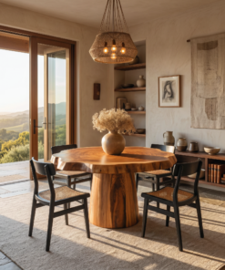Round Pedestal Dining Table For Modern Kitchen Or Dining Room