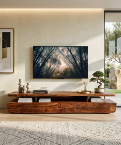 Contemporary TV Cabinet Functional Storage Drawers For Home