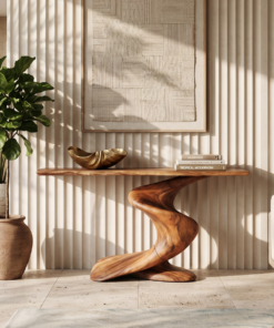 Handcrafted Wood Console Table Furniture Decor