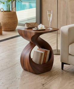 Contemporary Curved End Table For Apartment Interior Design
