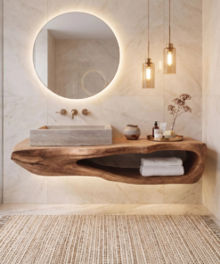 Rustic Bathroom Shelf For Industrial Bathroom Style