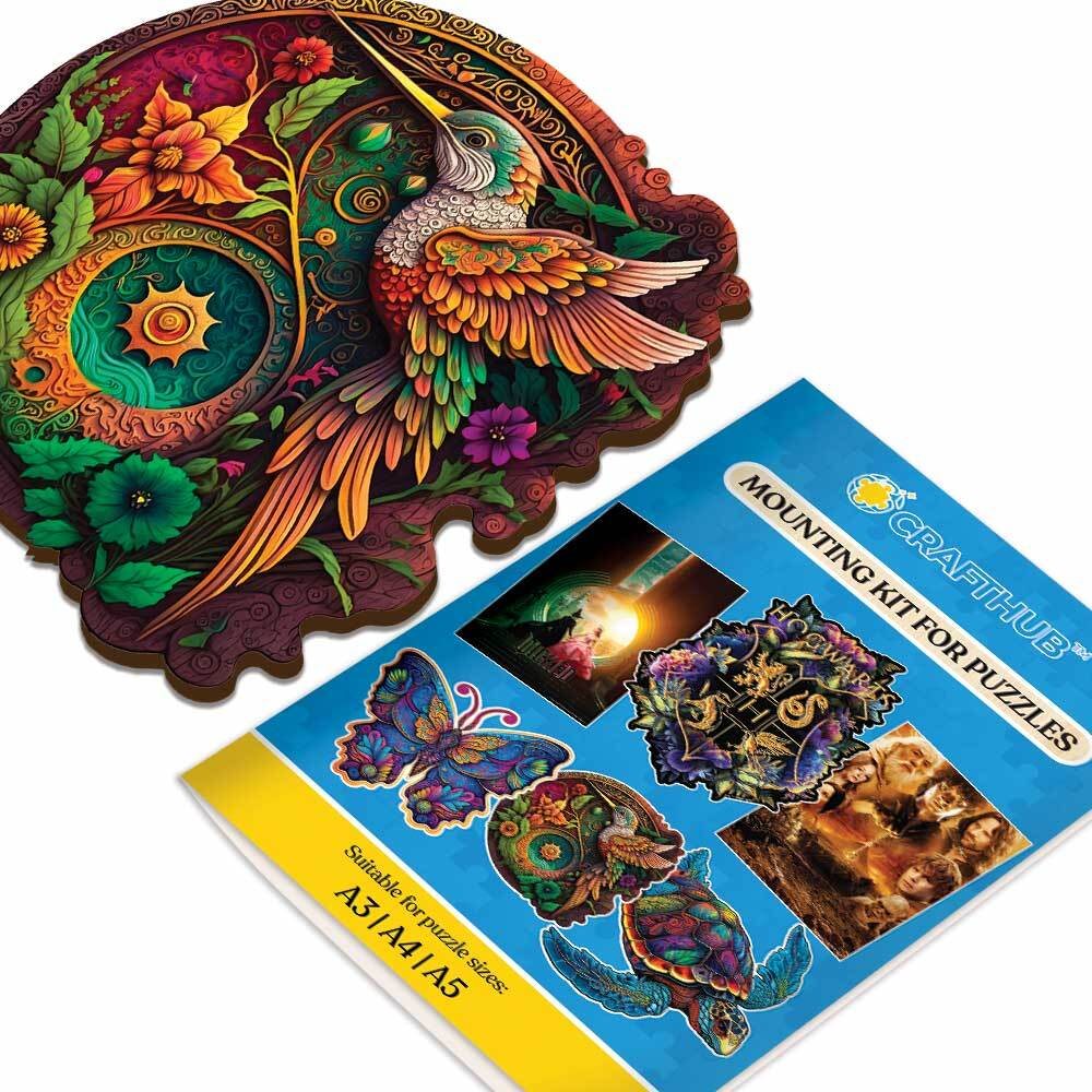 Nectar Quest Hummingbird Wooden Jigsaw Puzzle – Unique Shaped Pieces for Adults - Image 5