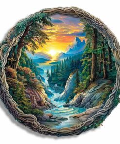 3D Hidden Village Wooden Jigsaw Puzzle – Unique Shaped Pieces for Adults