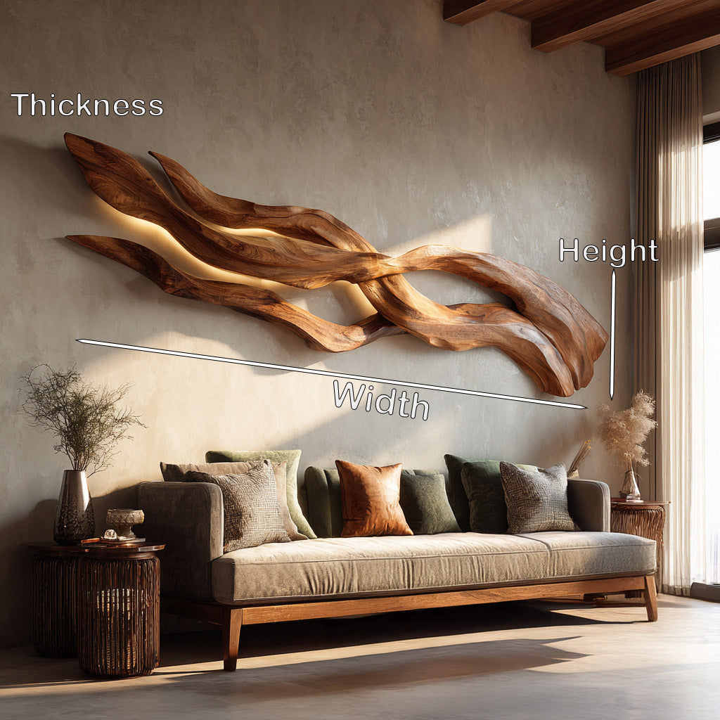 Contemporary Sculptural Wood Wall Art For Home Style - Image 8