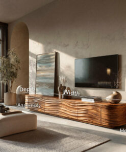 Alternative view of Contemporary Low Wood TV Stand For Media Room