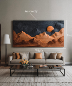 Alternative view of Sunrise Over Mountain Wall Sculpture For Home Decor