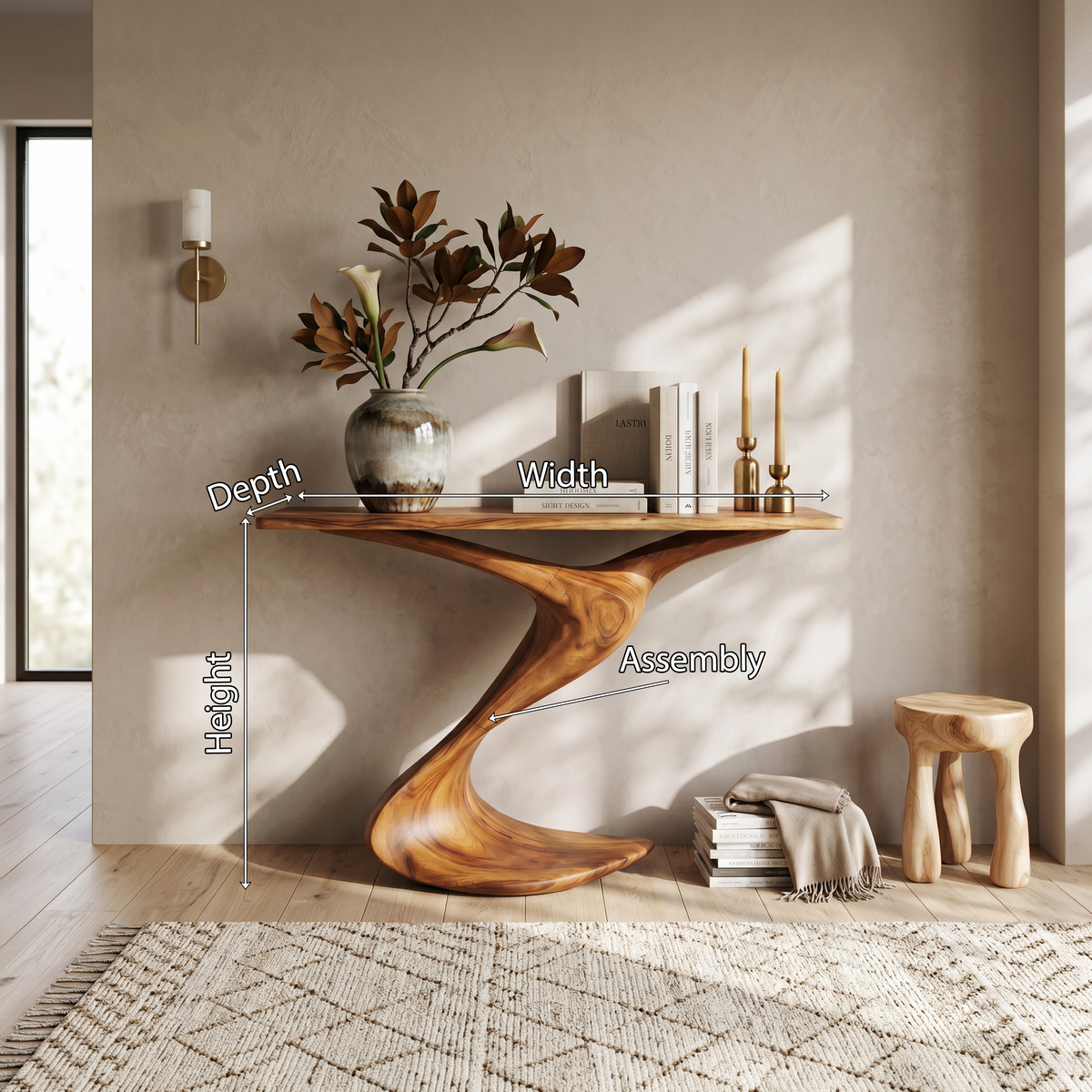 Rustic Console Table Entryway Design - Image 8