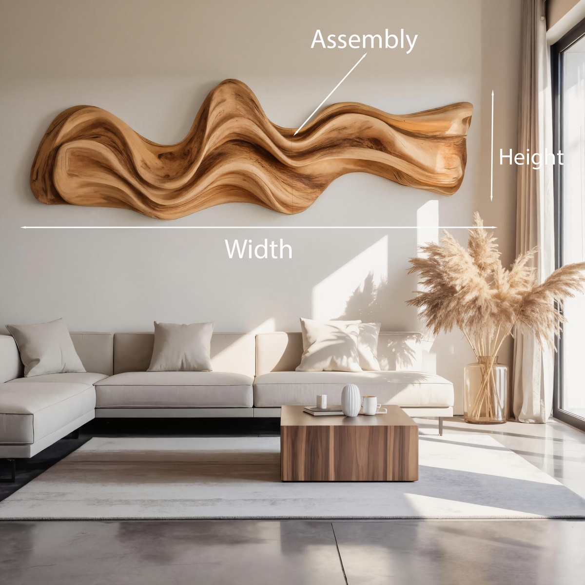 Large Wavy Wall Art Sculpture For Living Room - Image 8