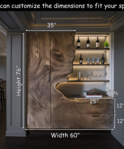 Alternative view of Modern Bar Cabinet With Wine Storage For Dining Room