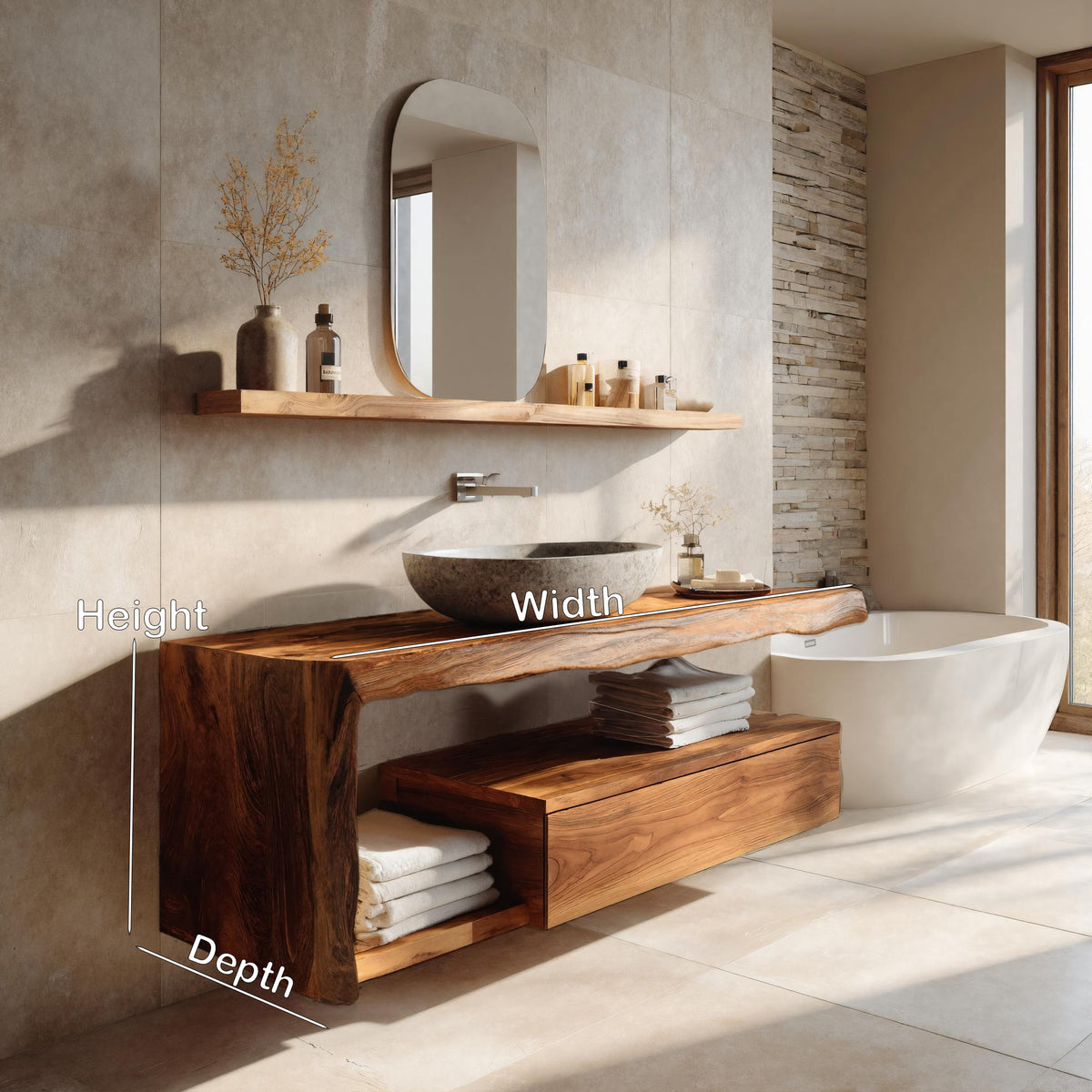 Modern Floating Bathroom Vanity For Spa - Image 8