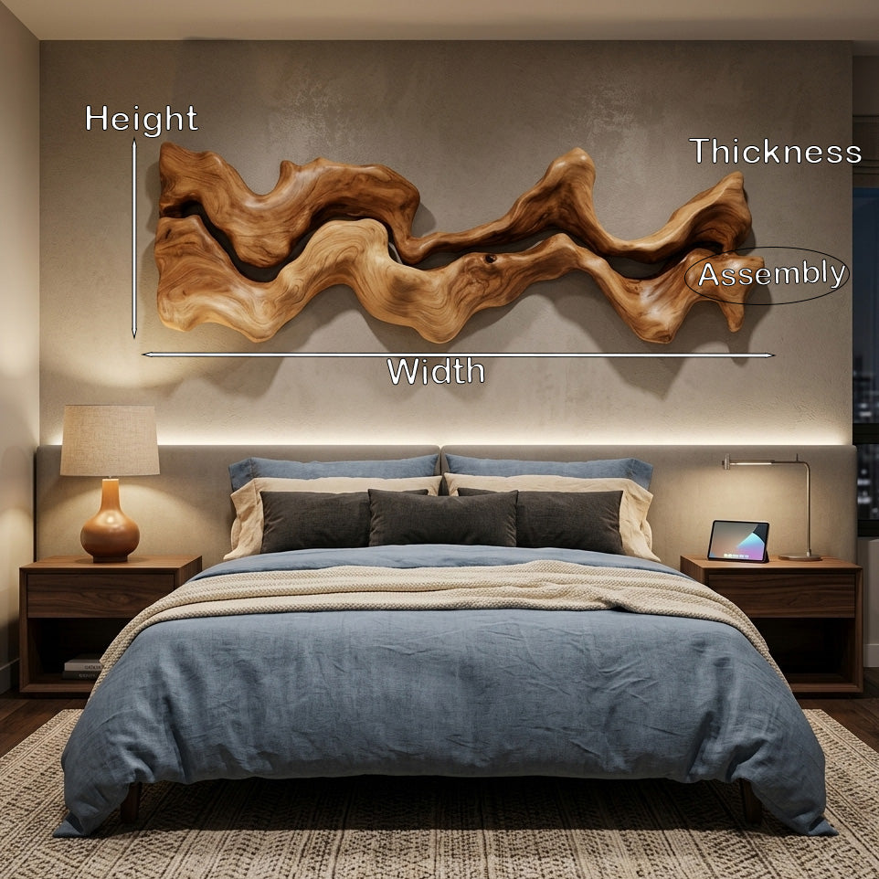 Organic Carved Wall Art Sculpture For Living Room - Image 8