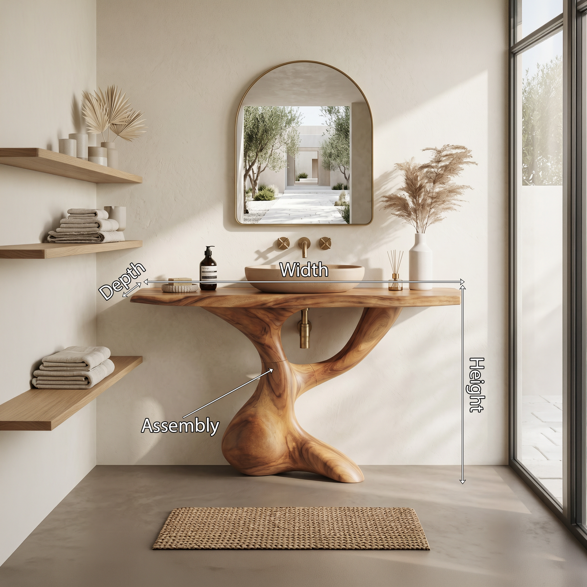 Handcrafted Solid Vanity For Timeless Bathroom Use - Image 8