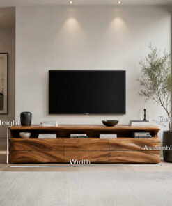 Alternative view of Modern TV Console With Shelf And Drawers For Living Room