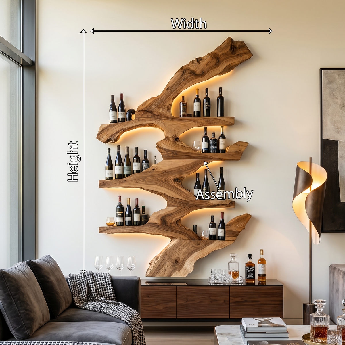 Handcrafted Wine Stand For Kitchen Wine Bottle Rack - Image 8