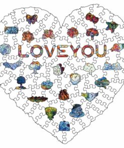 Alternative view of Tree of Love Wooden Jigsaw Puzzle – Unique Shaped Pieces for Adults