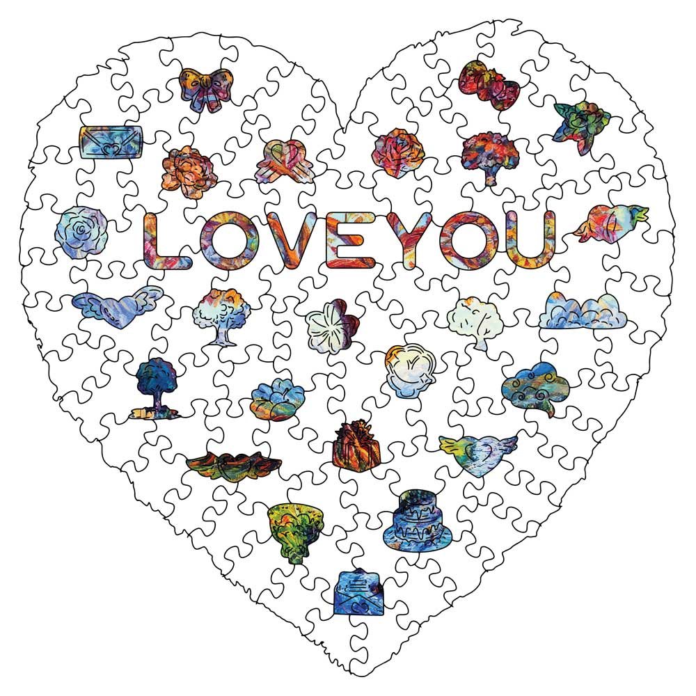 Tree of Love Wooden Jigsaw Puzzle – Unique Shaped Pieces for Adults - Image 2