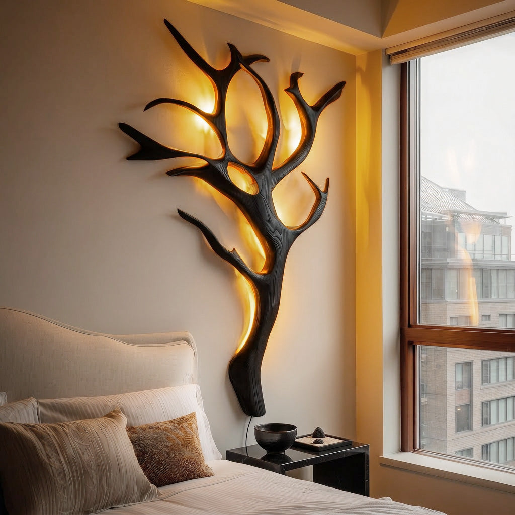 Handcrafted Branch Wall Lamp For Wall Decor - Image 4