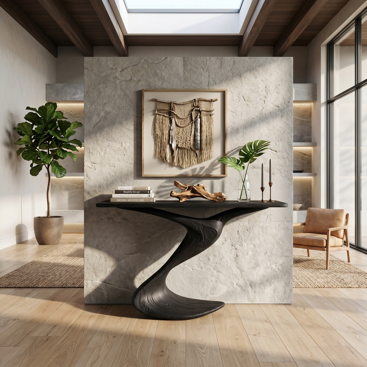Rustic Console Table Entryway Design - Image 4
