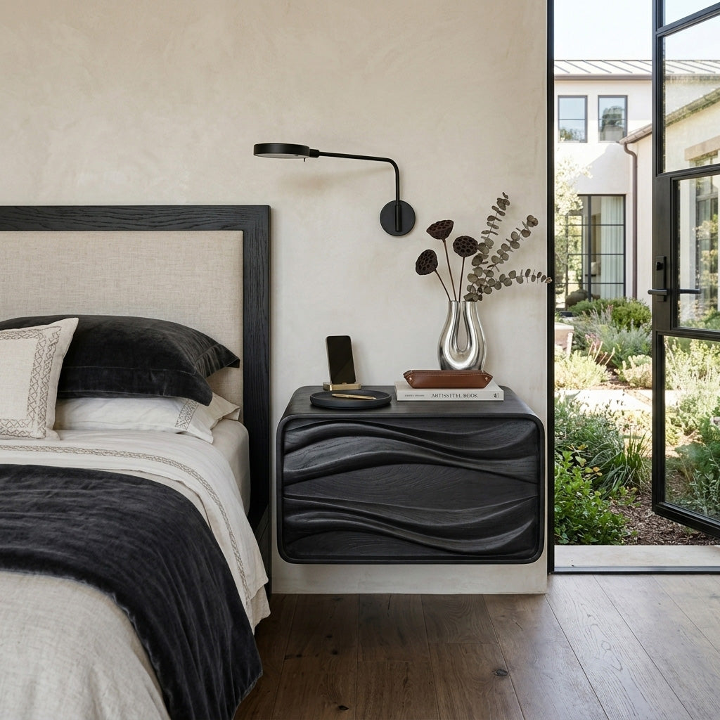 Organic Sculptural Floating Bedside Table For Bedroom Decor - Image 4