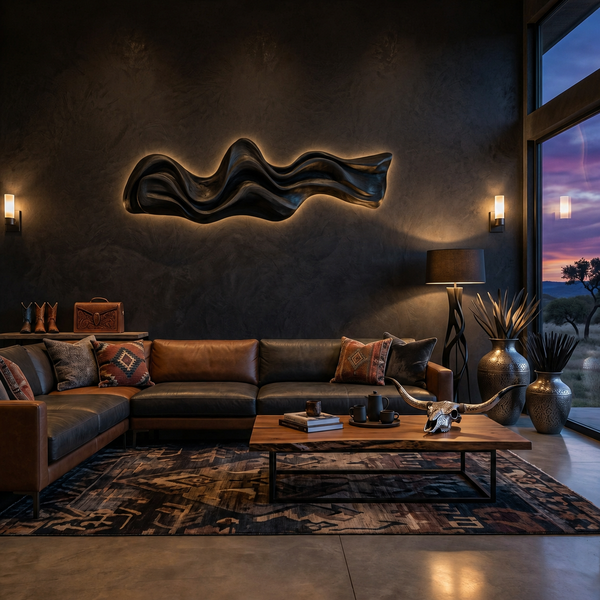 Large Wavy Wall Art Sculpture For Living Room - Image 4