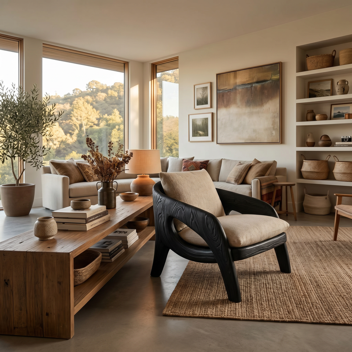 Contemporary Sculptural Lounge Chair For Living Room - Image 4