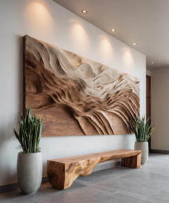 Alternative view of Sculptural Wall Art With Flowing Design For Living Room