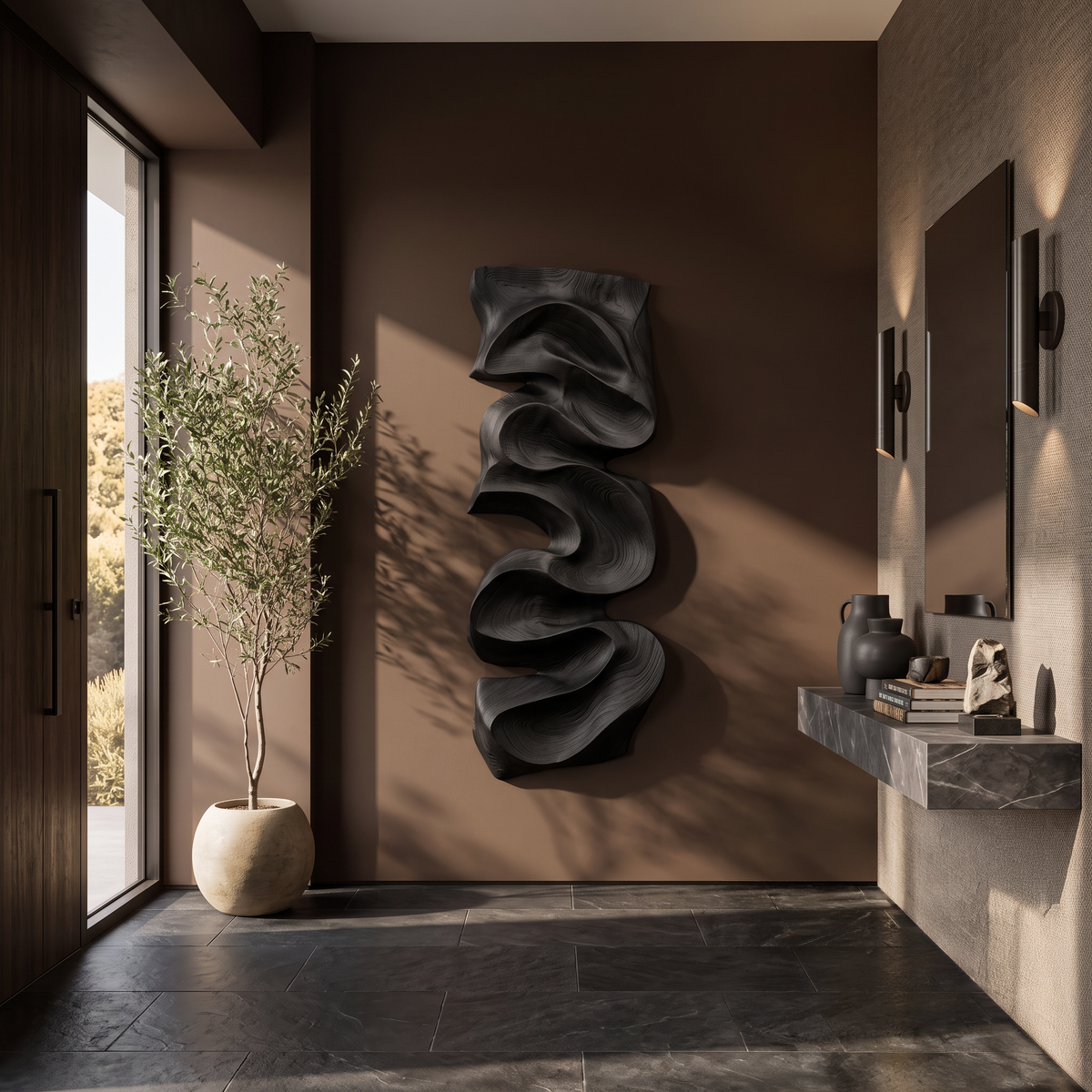 Modern Organic Wall Art Panel Decor For Living Room - Image 4