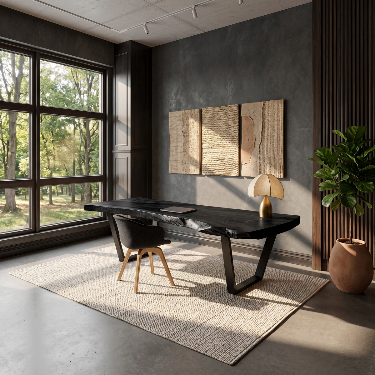 Modern Solid Wood Desk For Bedroom Furniture - Image 4