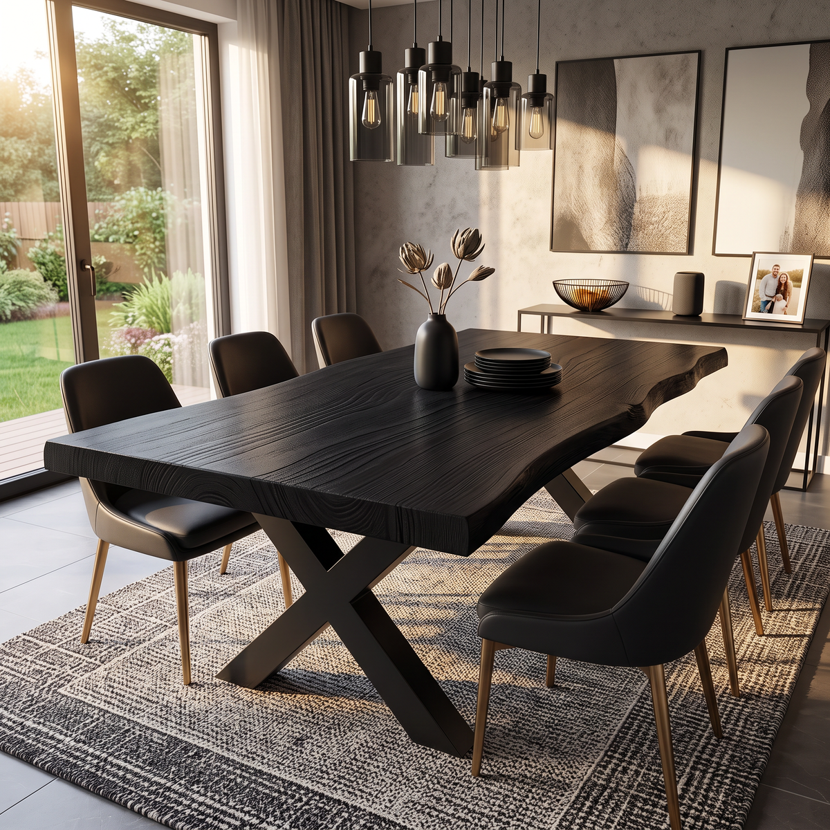 Kitchen Decor Handcrafted Live Edge Dining Table Premium - Image 4