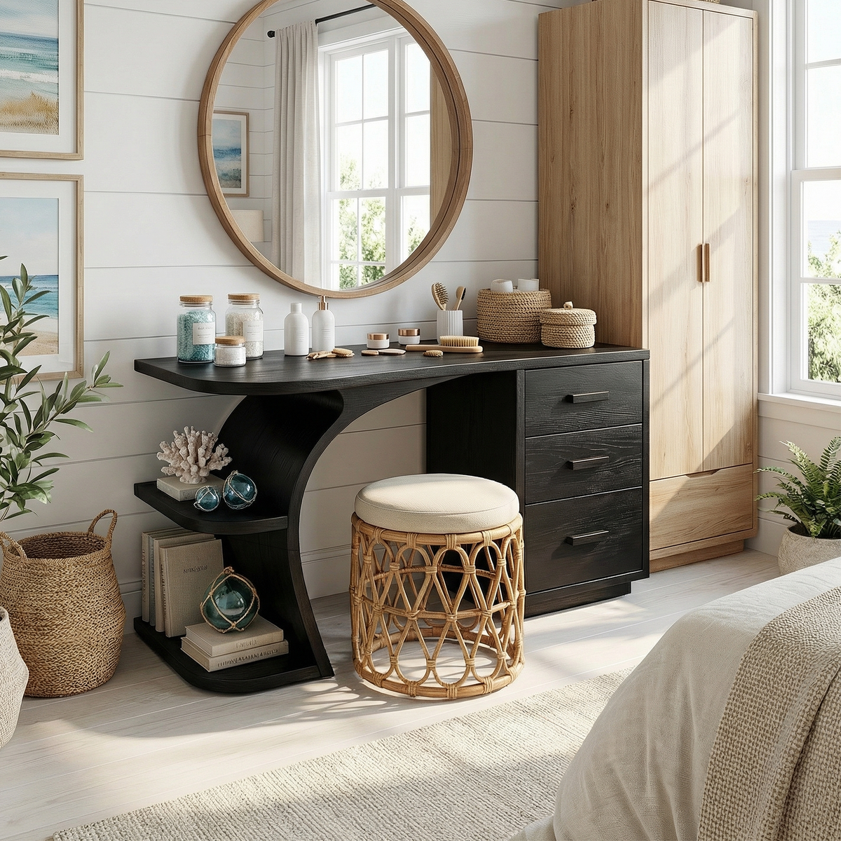 Elegant Makeup Vanity Table Personal Beauty Area Dressing Space - Image 4