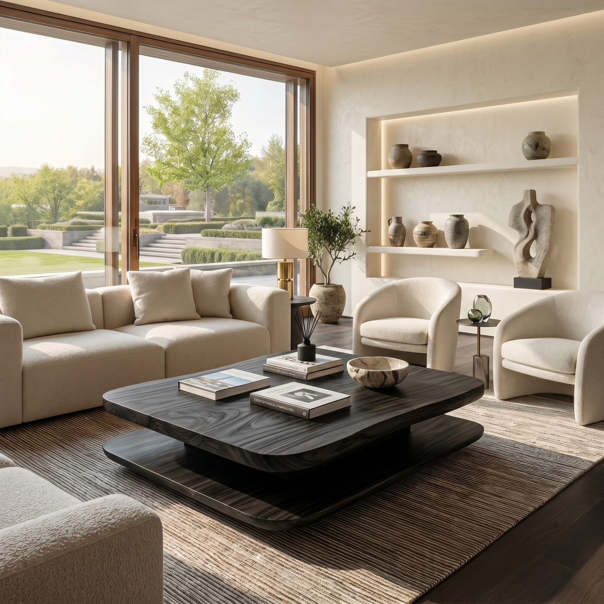 Minimalist Coffee Table Two Layers For Living Decor - Image 4