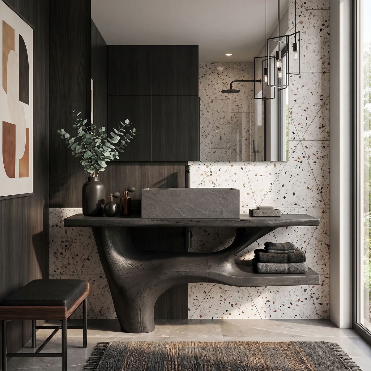 Handcrafted Solid Wood Vanity For Natural Interiors - Image 4