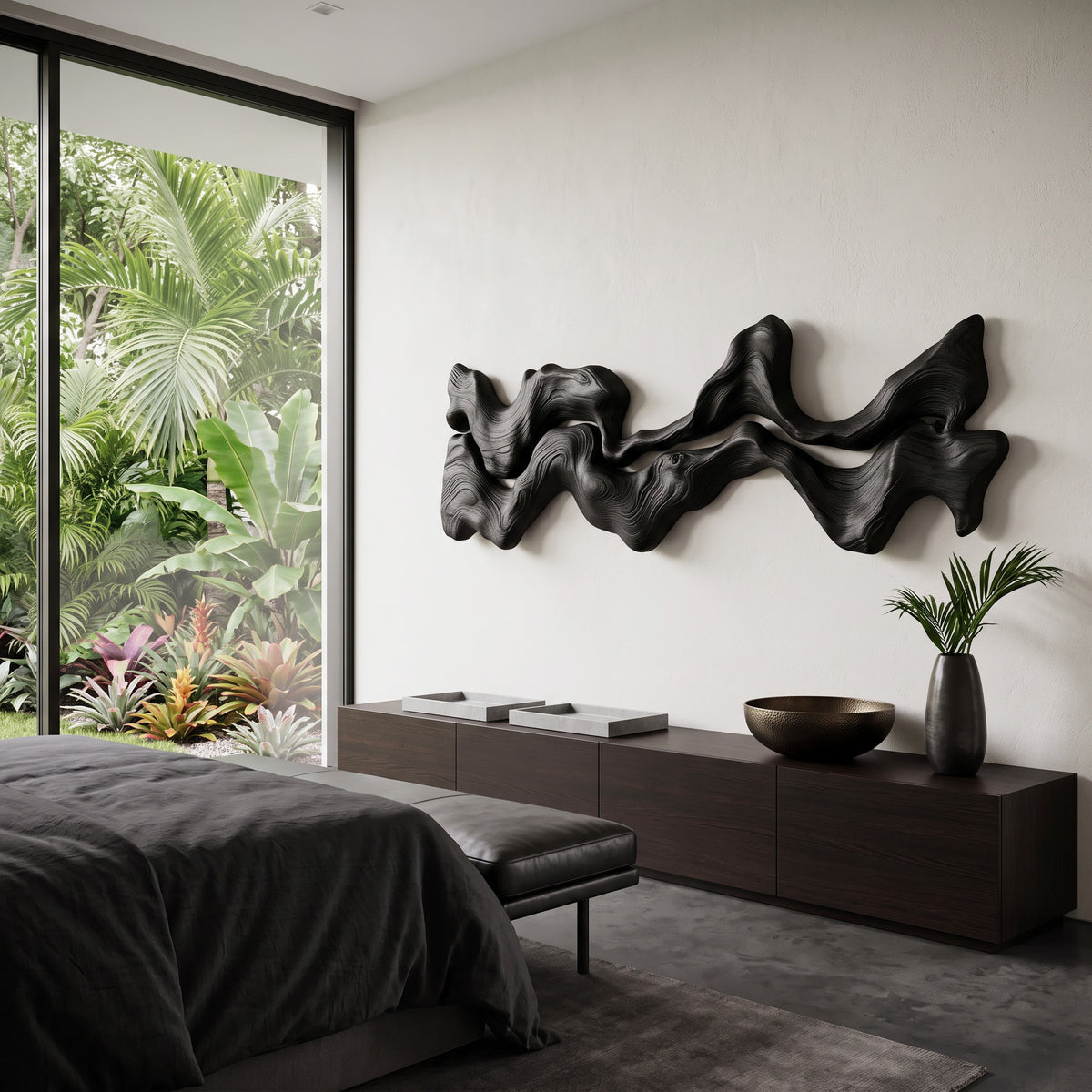 Organic Carved Wall Art Sculpture For Living Room - Image 4
